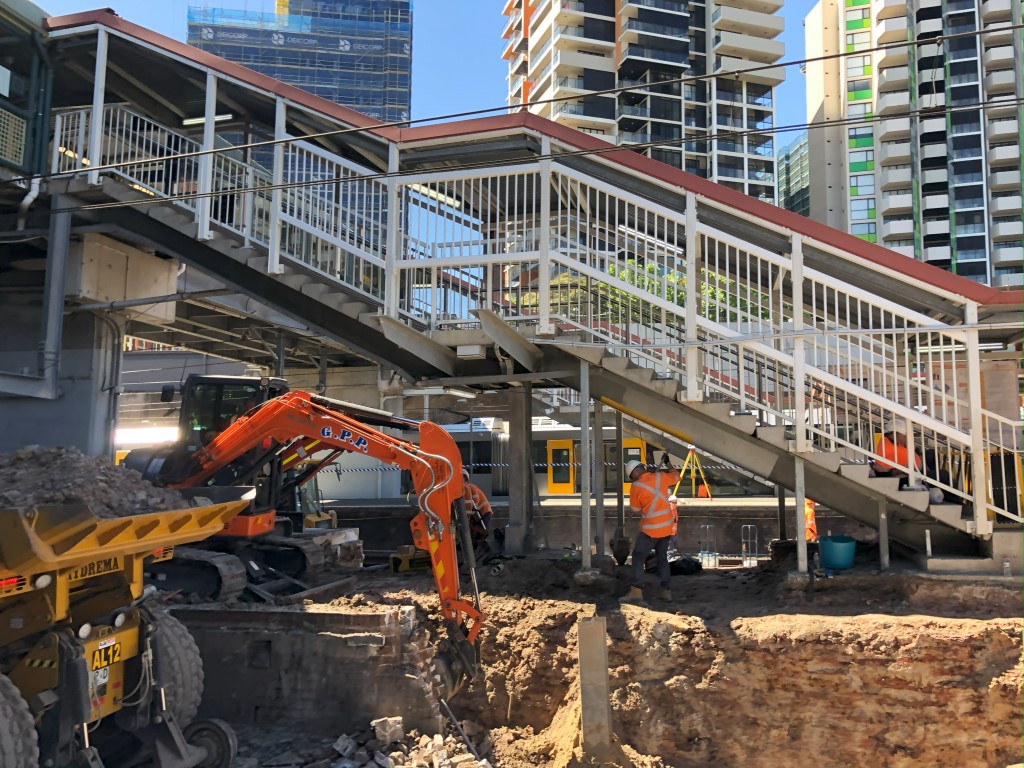 Redfern Platform Construction - Excavation